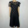 Vintage Shuet Young Dress Size 9/10 Lace Sequin Tea Party Evening Chic Gothic