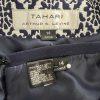 Tahari ASL Polyester Spandex Skirt Suit 14 Navy Floral White Short Sleeves 2PC