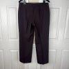 JOHN MEYER Polyester Pant Suit 14 Black Purple Striped Lined Peak Collar 2PC
