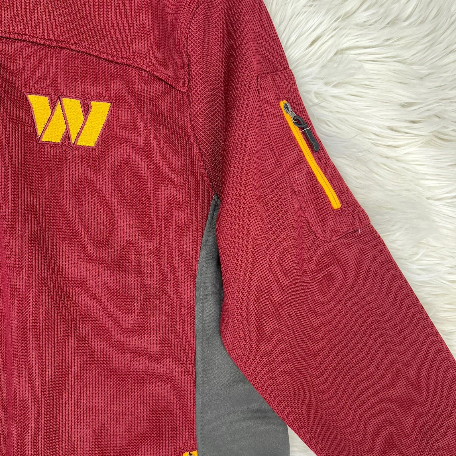 Washington Commanders NFL Team Apparel Sweatshirt L Men Half Zip Thermal Fleece