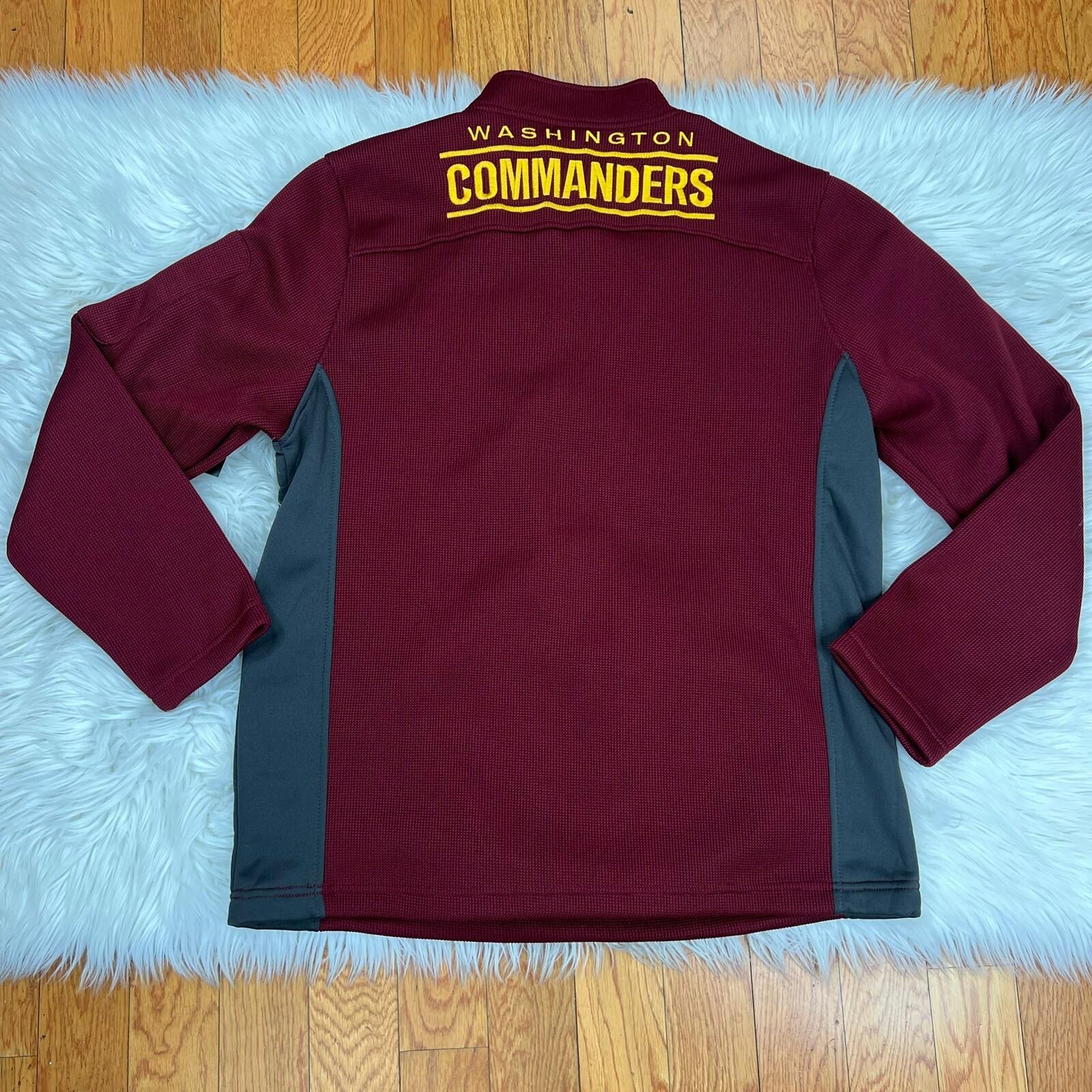 Washington Commanders NFL Team Apparel Sweatshirt L Men Half Zip Thermal Fleece