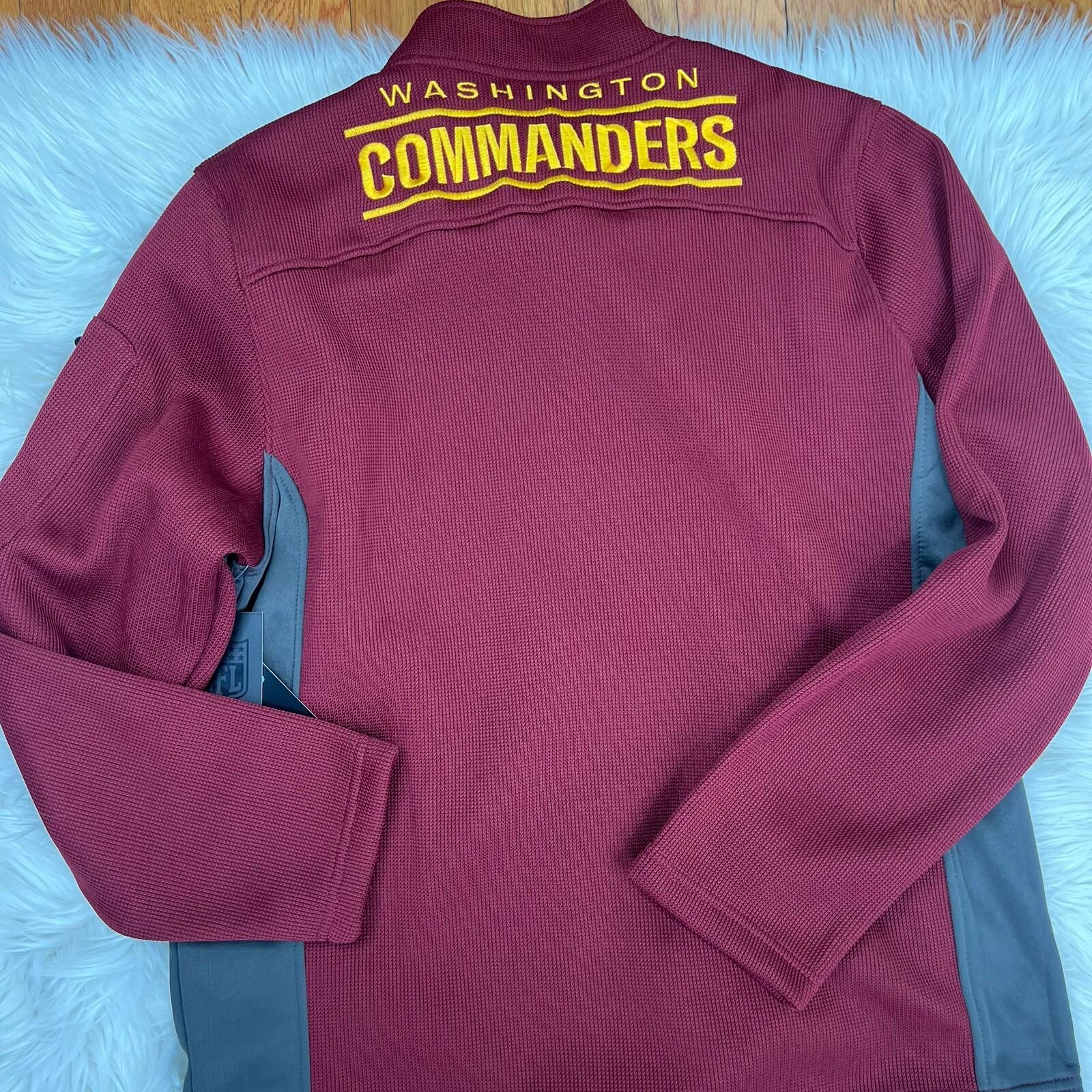 Washington Commanders NFL Team Apparel Sweatshirt L Men Half Zip Thermal Fleece