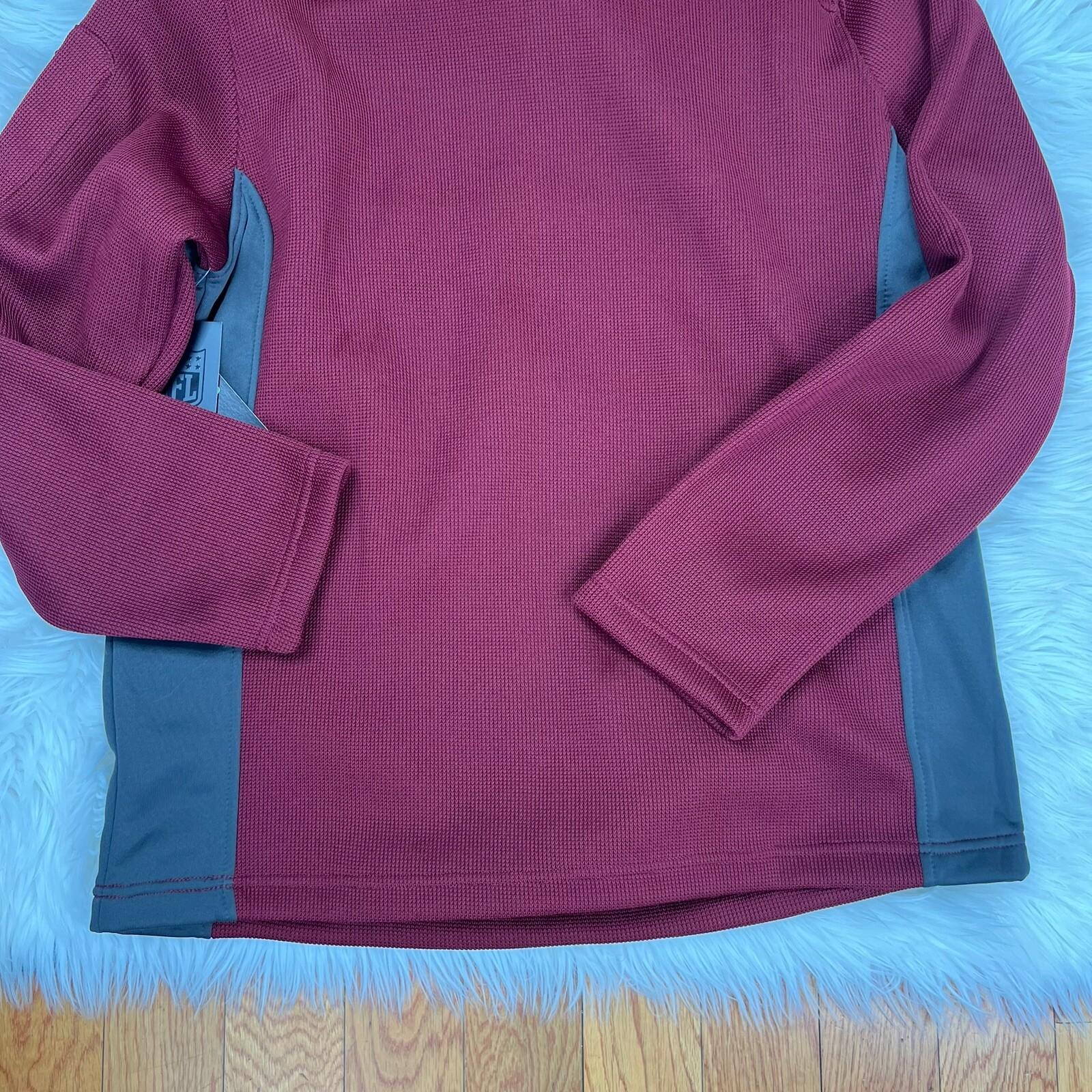 Washington Commanders NFL Team Apparel Sweatshirt L Men Half Zip Thermal Fleece