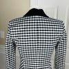 10-6920.jpg GUESS Los Angeles Black White Cotton Stretch Professional Elegant Blazer Size 4