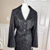 Studio By Liz  Claiborne Polyester Nylon Lace Skirt Suit Size 14 Black  2 PC New