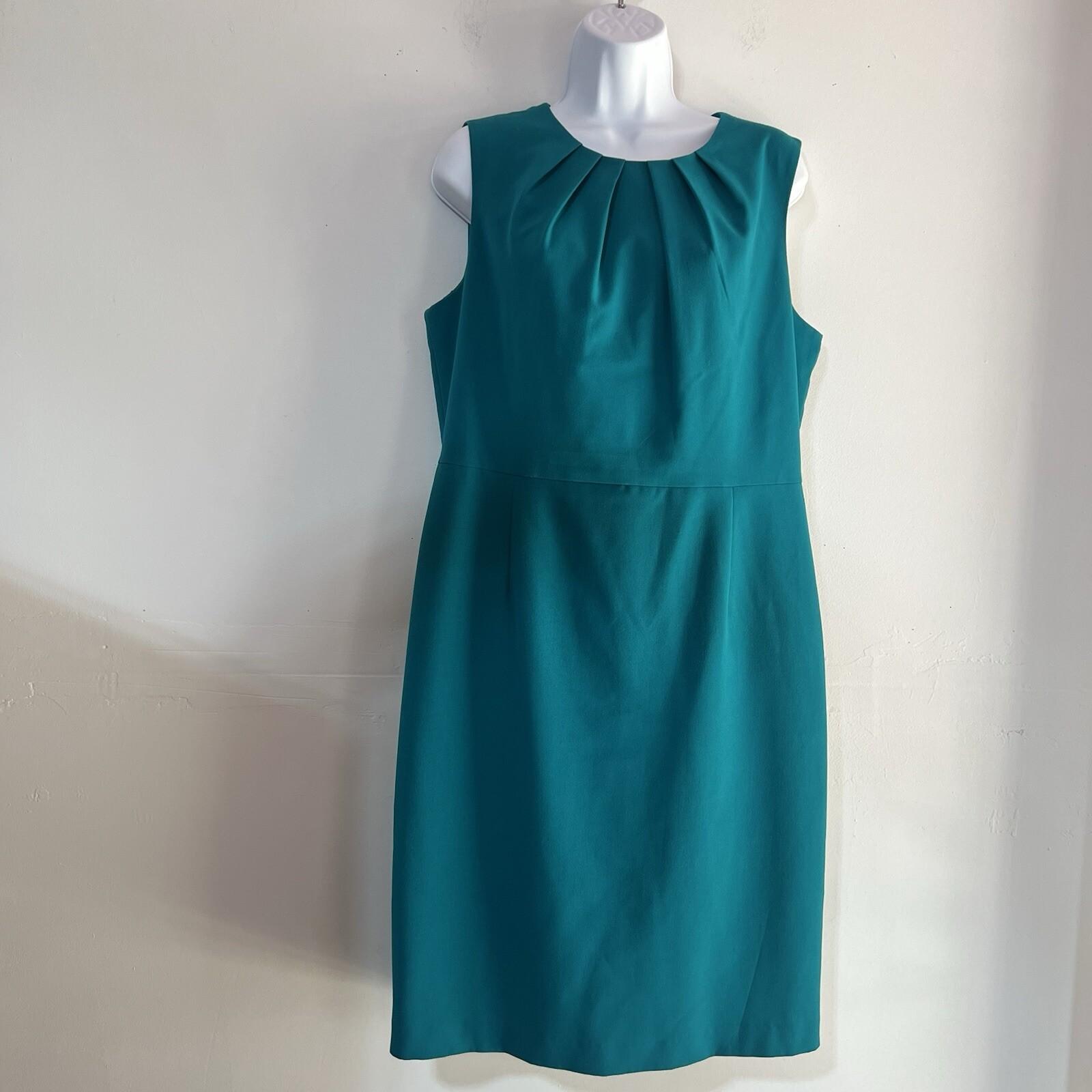 Nine West Viscose Spandex Dress Suit Size 12 Green Lined Cocktail Crepe 2PC