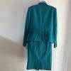 Nine West Viscose Spandex Dress Suit Size 12 Green Lined Cocktail Crepe 2PC