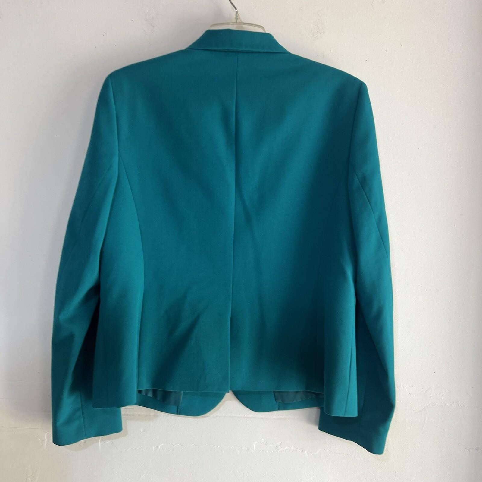 Nine West Viscose Spandex Dress Suit Size 12 Green Lined Cocktail Crepe 2PC