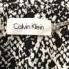CALVIN KLEIN Women Black White Polyester Blend Open Front Ruffle Blazer Size 10