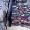 Vintage Sandy Starkman Artsy Jacket M Embroidered Crochet Patchwork Gray Pink