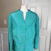 EMILY Women 2PC Green Polyester Lined Collarless Skirt Suit Size 22W