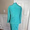 EMILY Women 2PC Green Polyester Lined Collarless Skirt Suit Size 22W