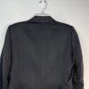 Tahari Wool Skirt Suit Size 10 Black Striped Peak Collar Classic Minimalist 2PC