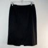Tahari Wool Skirt Suit Size 10 Black Striped Peak Collar Classic Minimalist 2PC