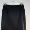 Tahari Wool Skirt Suit Size 10 Black Striped Peak Collar Classic Minimalist 2PC