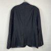 John Varvatos Luxe Men Blazer 40 Charcoal Striped Contrast Trim Lapel Sport Coat