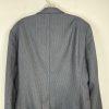 John Varvatos Luxe Men Blazer 40 Charcoal Striped Contrast Trim Lapel Sport Coat