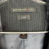 John Varvatos Luxe Men Blazer 40 Charcoal Striped Contrast Trim Lapel Sport Coat