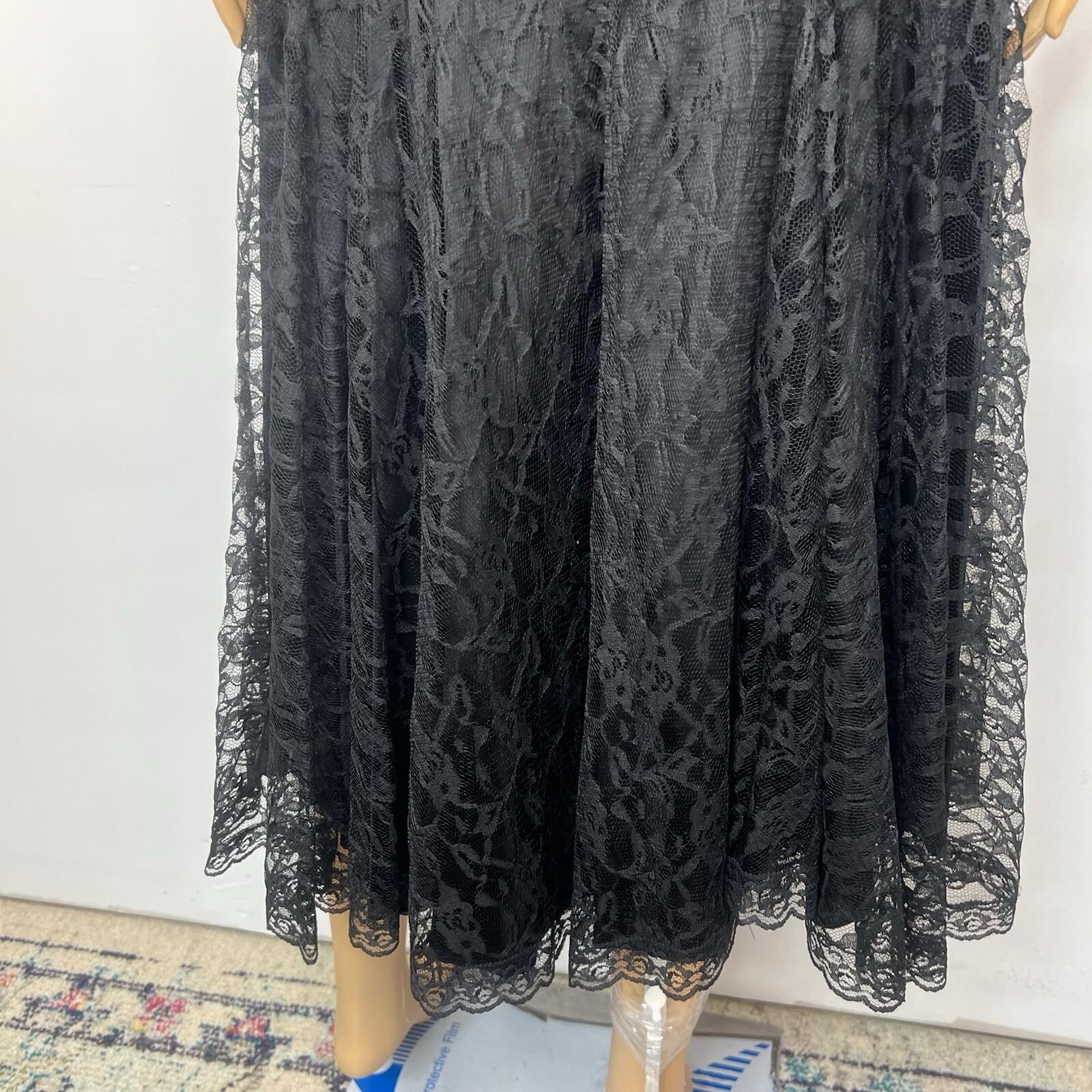 Vintage Shuet Young Dress Size 9/10 Lace Sequin Tea Party Evening Chic Gothic
