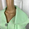 Donna Vinci Mint Green Scuba Fabric Stretch Trim Bodycon Ruffle Skirt Suit SZ 10