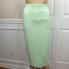 Donna Vinci Mint Green Scuba Fabric Stretch Trim Bodycon Ruffle Skirt Suit SZ 10