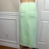 Donna Vinci Mint Green Scuba Fabric Stretch Trim Bodycon Ruffle Skirt Suit SZ 10