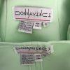 Donna Vinci Mint Green Scuba Fabric Stretch Trim Bodycon Ruffle Skirt Suit SZ 10