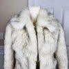 XOXO 2 in 1 Faux Fur Ivory Black Mid Length Cropped Coat Size S Cozy Y2K Warm