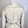 XOXO 2 in 1 Faux Fur Ivory Black Mid Length Cropped Coat Size S Cozy Y2K Warm