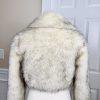 XOXO 2 in 1 Faux Fur Ivory Black Mid Length Cropped Coat Size S Cozy Y2K Warm