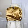 XOXO 2 in 1 Faux Fur Ivory Black Mid Length Cropped Coat Size S Cozy Y2K Warm