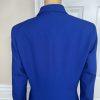 Kasper Polyester Stretch Pant 8  Suit 10 Blue Lined Slim Fit Notch Collar 2PC