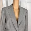 Nine West Polyester Rayon Stretch Pant Suit 10 Gray Notch Collar Business 2PC