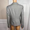 Nine West Polyester Rayon Stretch Pant Suit 10 Gray Notch Collar Business 2PC