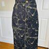 Fubu The Collection Cotton Stretch Denim Skirt Jacket Size 16 Gold Black 2 Piece