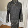 Fubu The Collection Cotton Stretch Denim Skirt Jacket Size 16 Gold Black 2 Piece