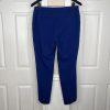 Kasper Polyester Stretch Pant 8  Suit 10 Blue Lined Slim Fit Notch Collar 2PC