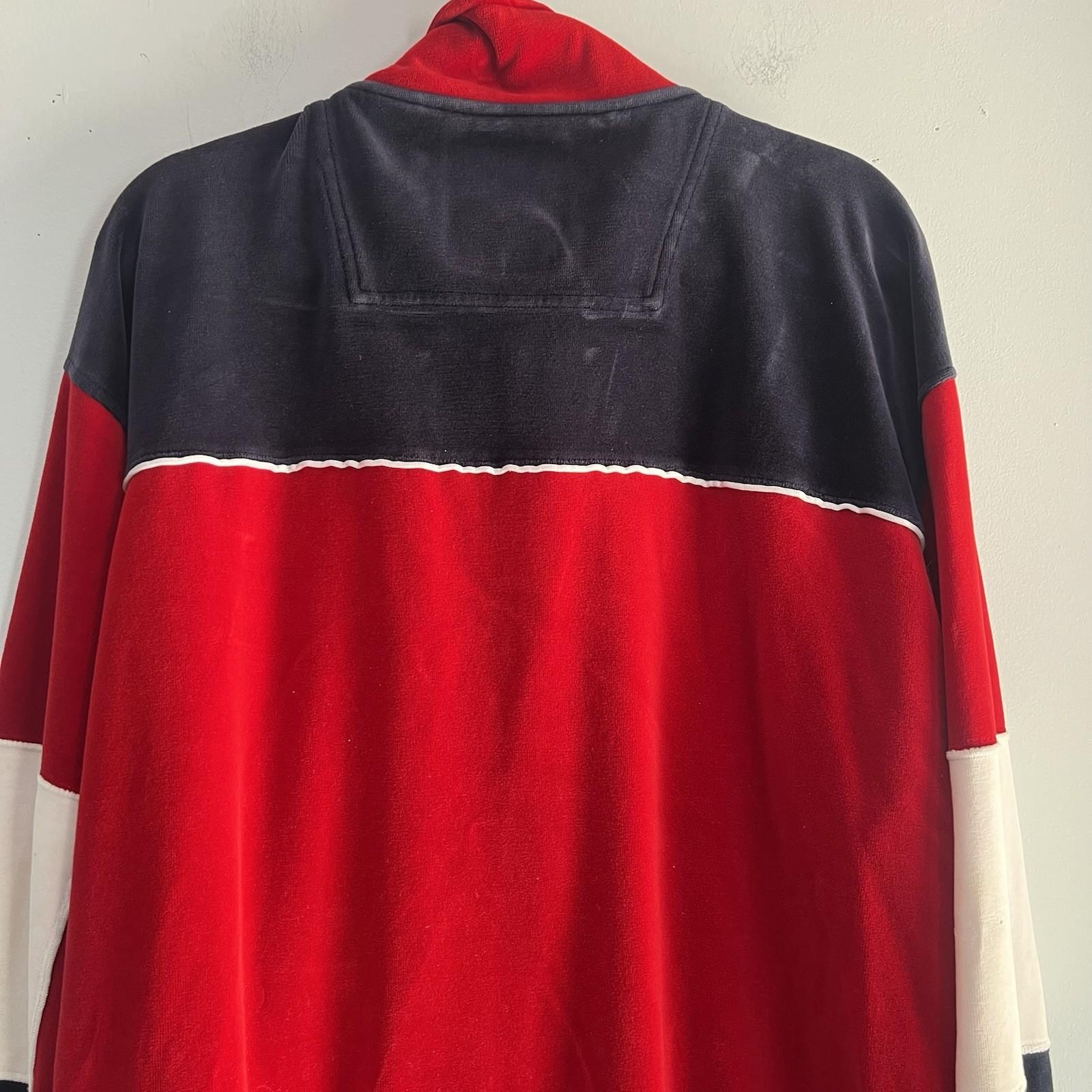 Enyce men Vtg Velour Track Pant Suit Set  XXL Full Zip Athleisure Y2K Blue Red