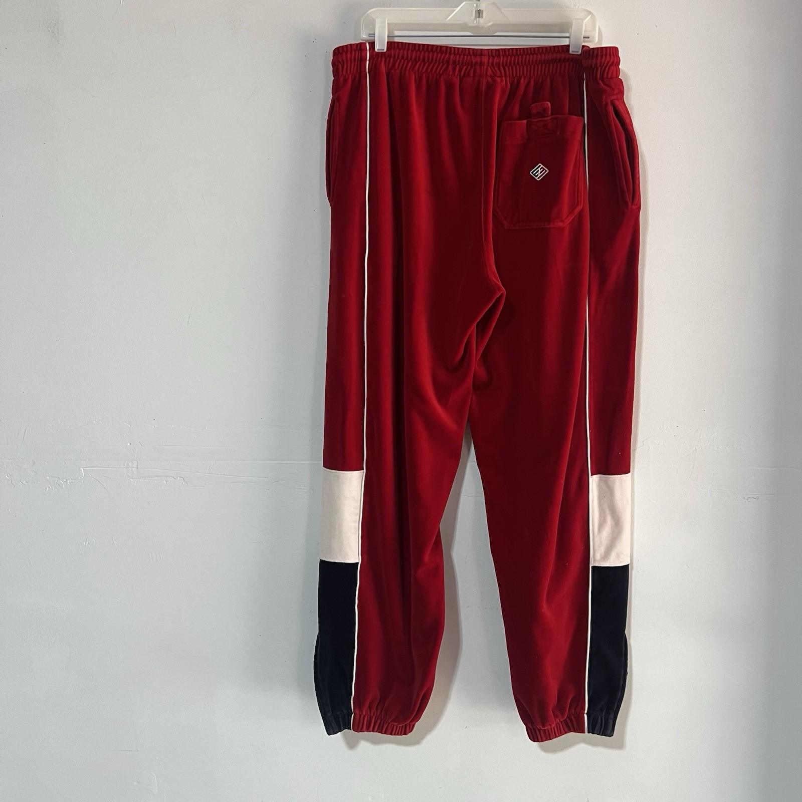 Enyce men Vtg Velour Track Pant Suit Set  XXL Full Zip Athleisure Y2K Blue Red