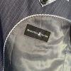 Beverly Hills Polo Club Men Blue Striped Suit 50R Pant 40R Flat Front 2 Button