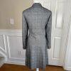 LARRY LEVINE 2PC Gray Striped Polyester Blend Stretch Pleated Skirt Suit Size 8