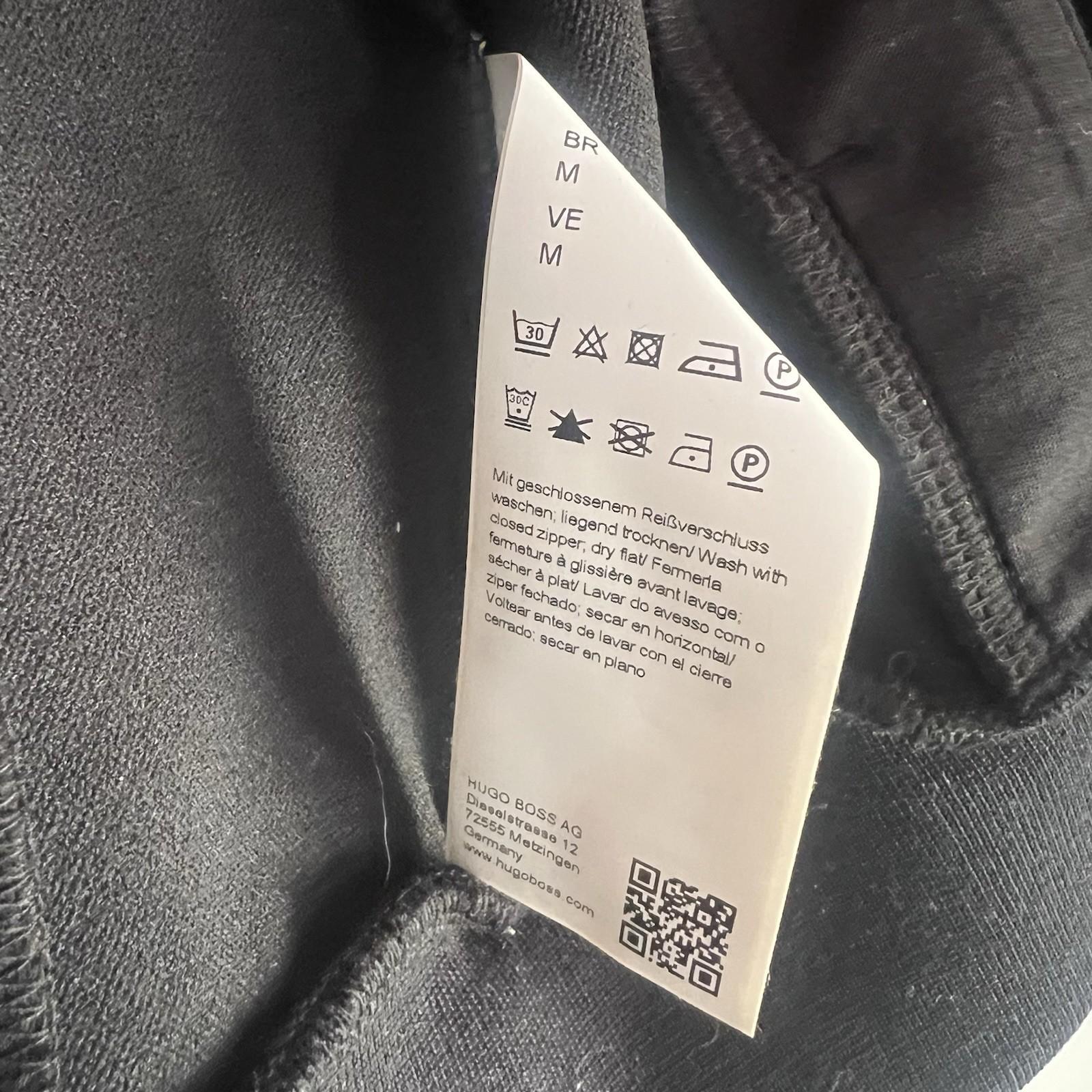 Hugo Boss Porsche Men Full Zip Sweater Jacket Size M Black Long Sleeve Cotton