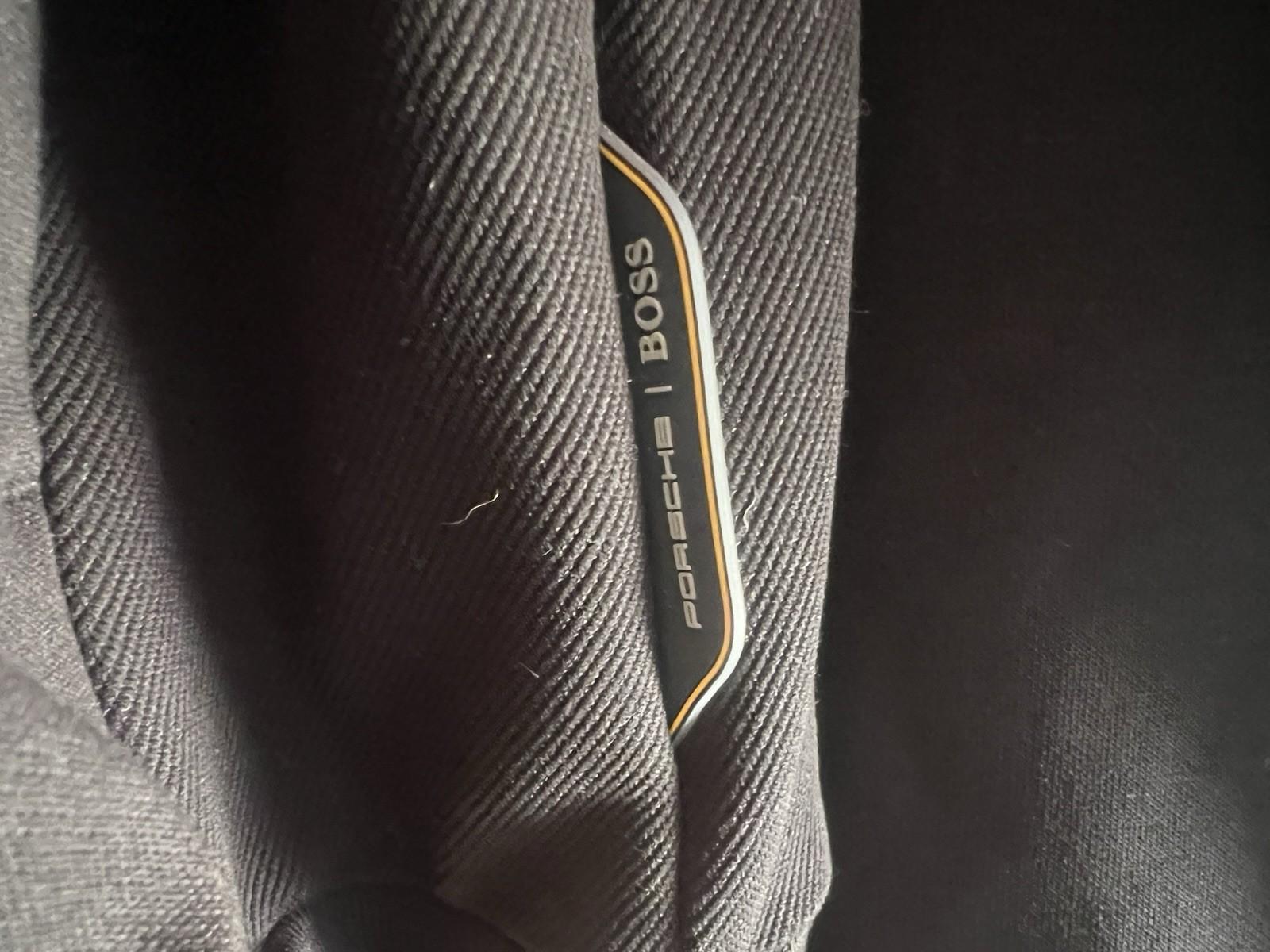 Hugo Boss Porsche Men Full Zip Sweater Jacket Size M Black Long Sleeve Cotton