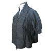 BCBG MaxAzria Poncho Velvet Bolero Size L Black Pintuck Whimsygoth Silk Top