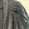 BCBG MaxAzria Poncho Velvet Bolero Size L Black Pintuck Whimsygoth Silk Top