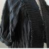 BCBG MaxAzria Poncho Velvet Bolero Size L Black Pintuck Whimsygoth Silk Top