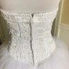 DAVID'S BRIDAL Strapless Tulle Lace Ball Gown White Wedding Dress Size 8 Beaded