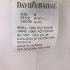 DAVID'S BRIDAL Strapless Tulle Lace Ball Gown White Wedding Dress Size 8 Beaded
