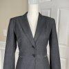 Vertigo Paris Polyester Rayon Stretch Denim Blazer Size S Charcoal Long Sleeve