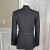 Vertigo Paris Polyester Rayon Stretch Denim Blazer Size S Charcoal Long Sleeve